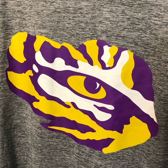Gray Fanatics LSU Tee Shirt - Size L - Picture 2 of 3